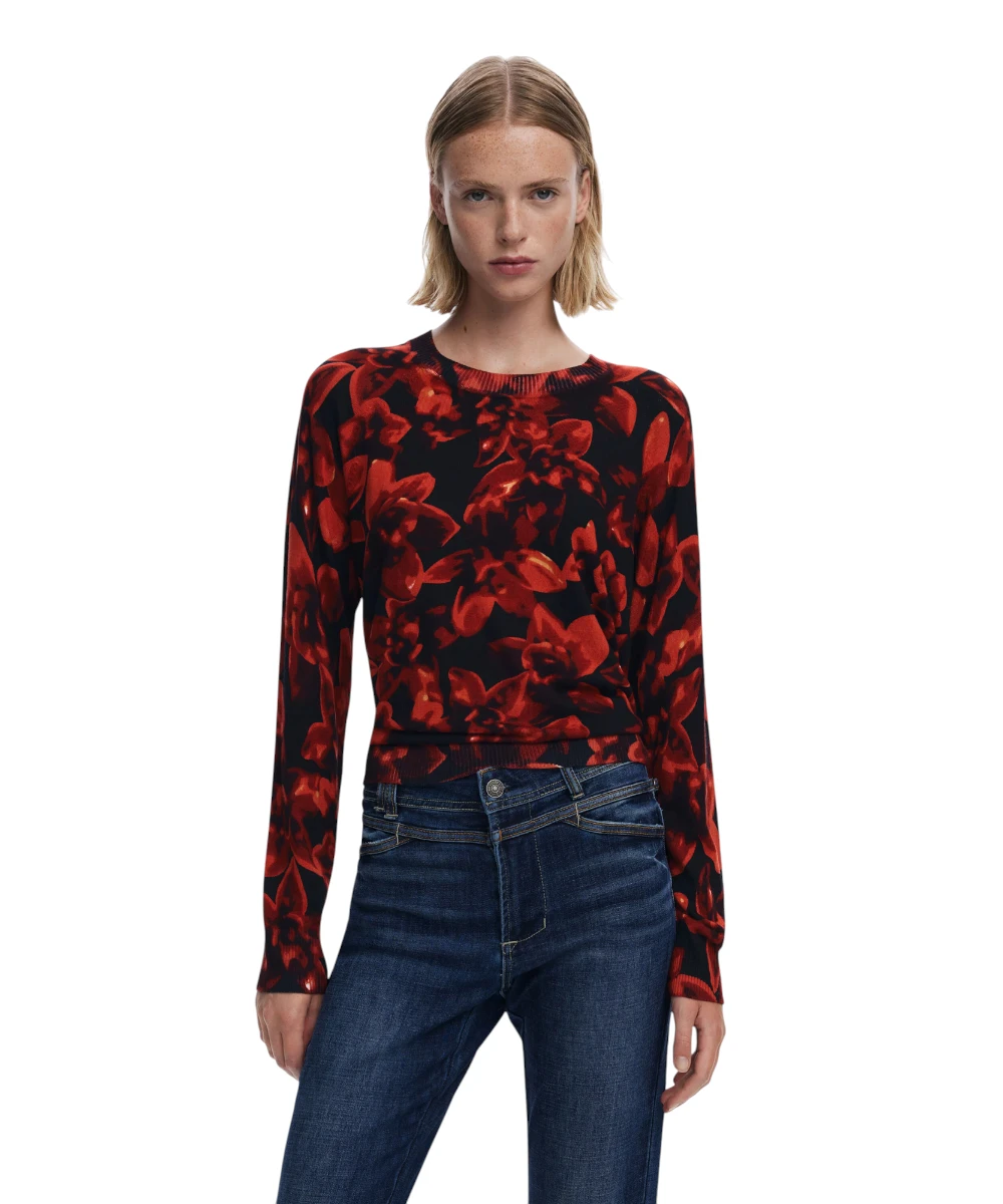 Desigual - Γυναικείο Πουλόβερ Lund Regular Fit 25WWJF16-2000 Μαύρο