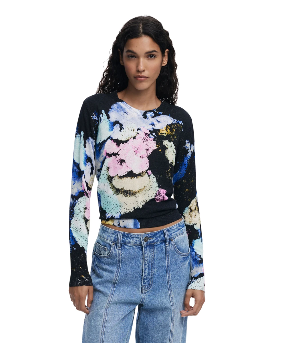 Desigual - Γυναικείο Πουλόβερ Nenufar Lacroix Regular Fit 25WWJF46-5025 Μαύρο