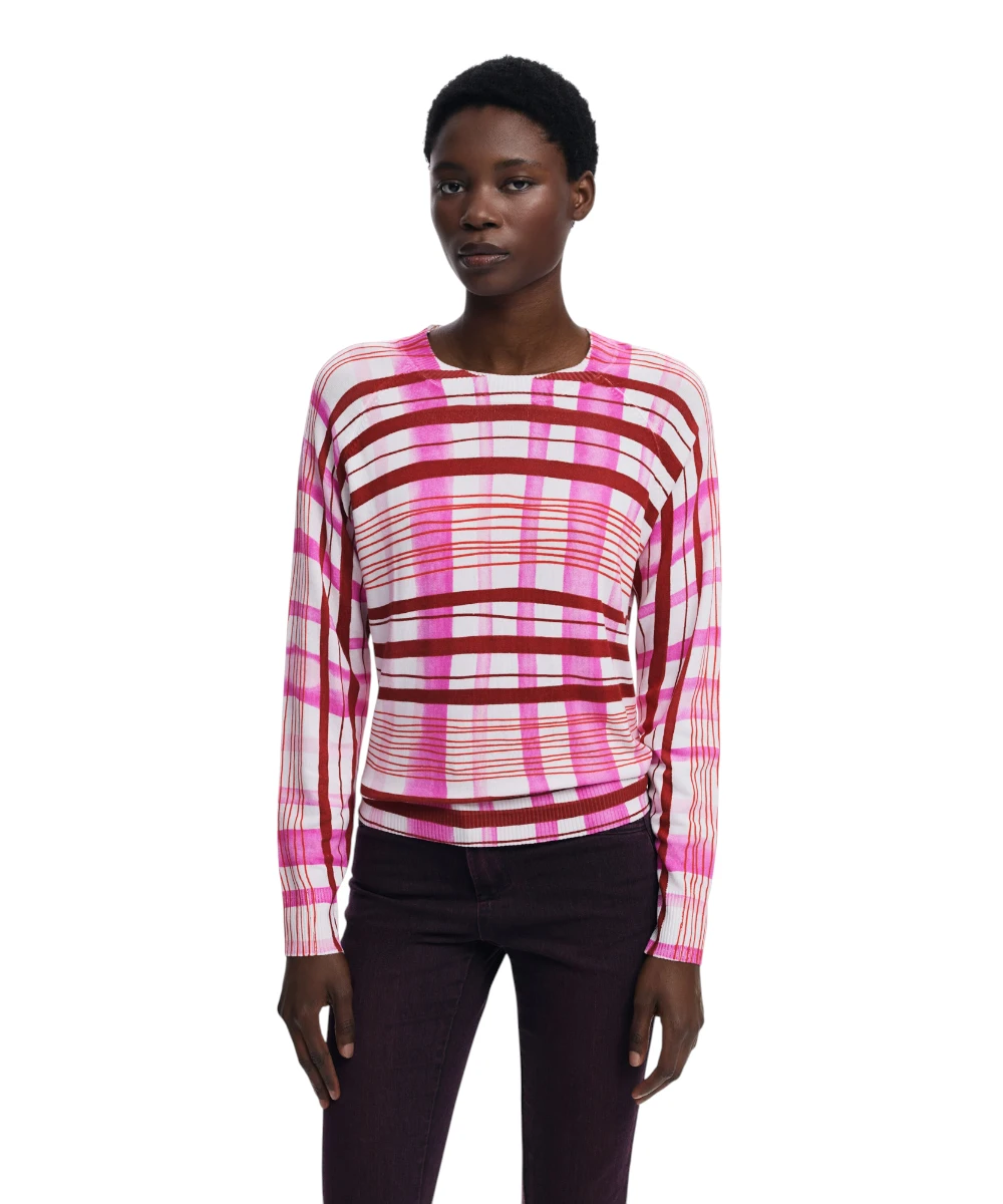 Desigual - Γυναικείο Πουλόβερ Noruega Regular Fit 25WWJF41-3049 Ροζ