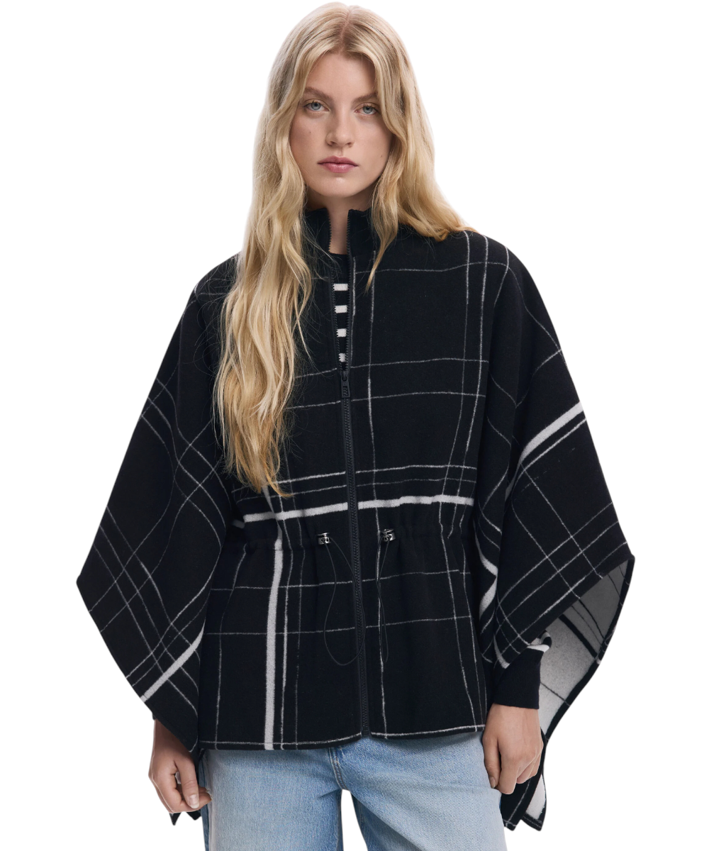 Desigual - Γυναικείο Πόντσο Regular Fit 25WAIA07-2000 Μαύρο