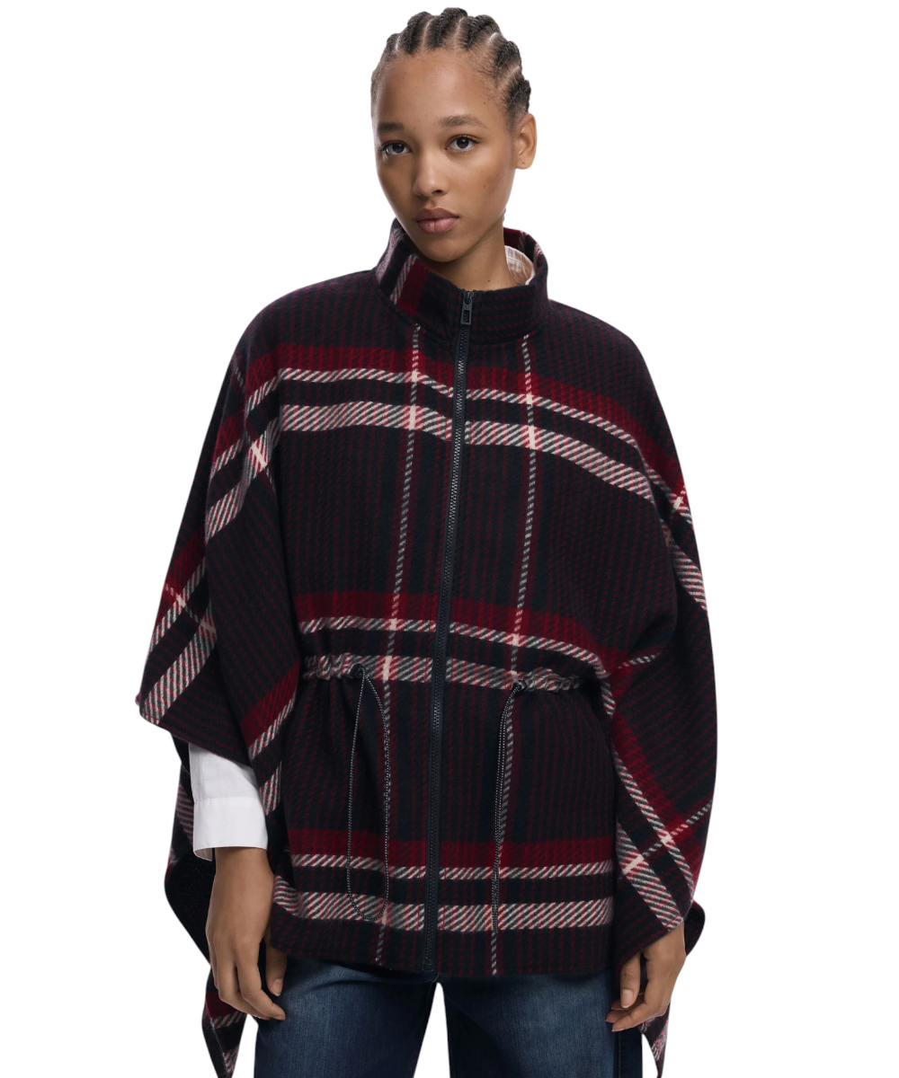 Desigual - Γυναικείο Πόντσο Regular Fit 25WAIA11-2000 Μαύρο