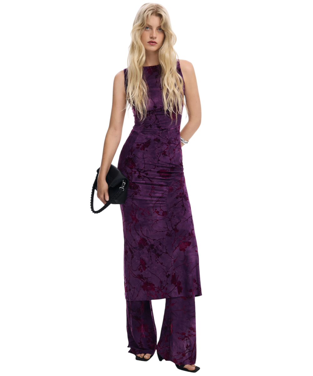 Desigual - Γυναικείο Φόρεμα Alina Slim Fit 25WWVK33-3028 Μωβ