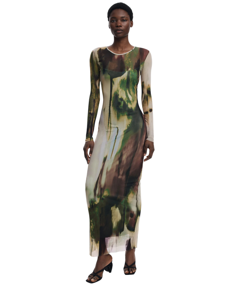 Desigual - Γυναικείο Φόρεμα Godiva Slim Fit 25WWVK41-4003 Πράσινο