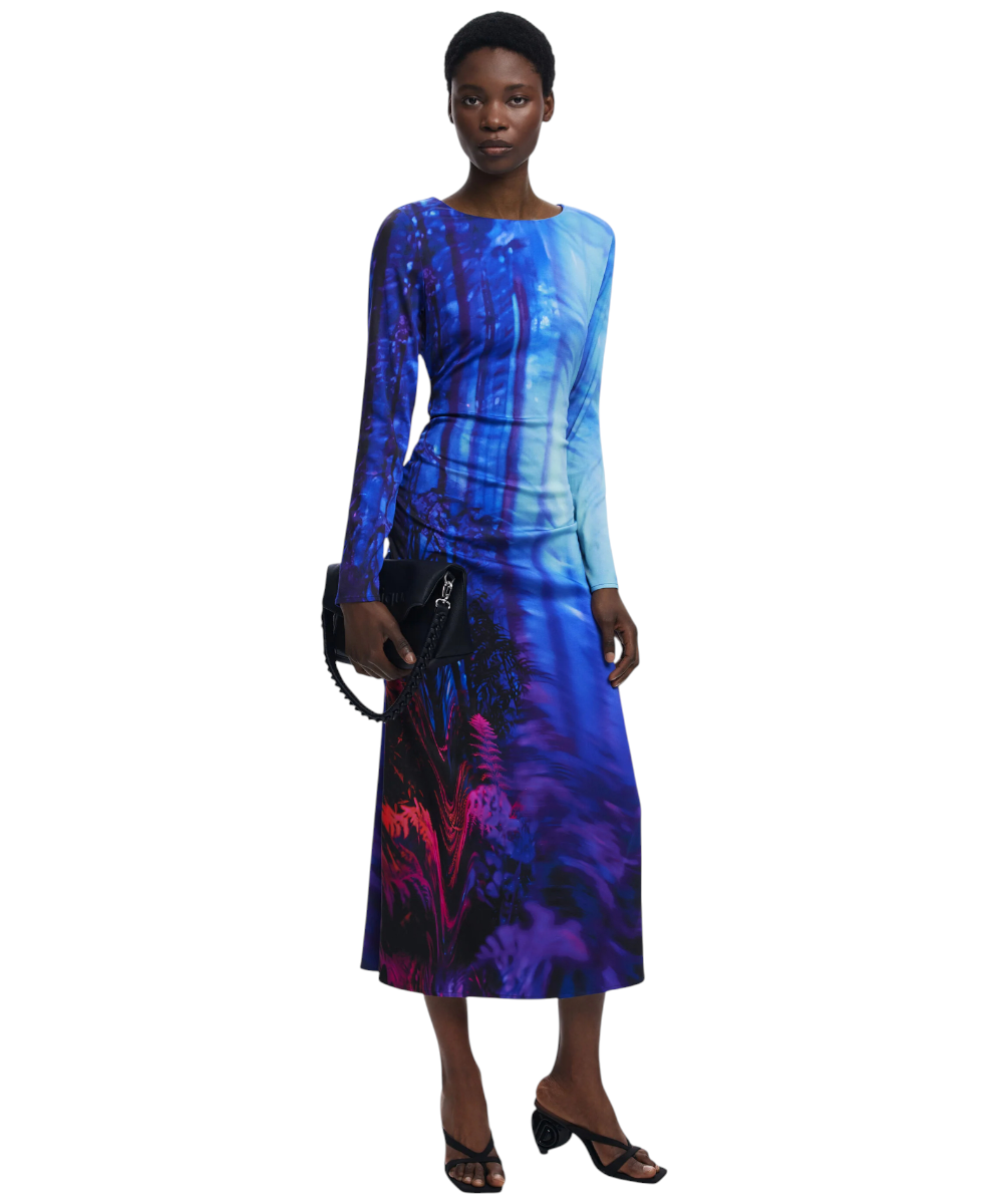 Desigual - Γυναικείο Φόρεμα Slim Fit 25WWVW22-3016 Μπλε