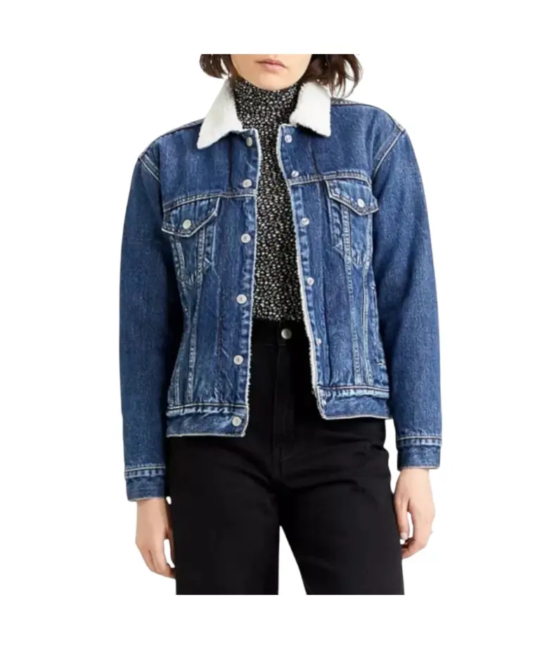 Levi's - Γυναικείο Blue Jean Μπουφάν Sherpa Trucker 36137-0034 Μπλε