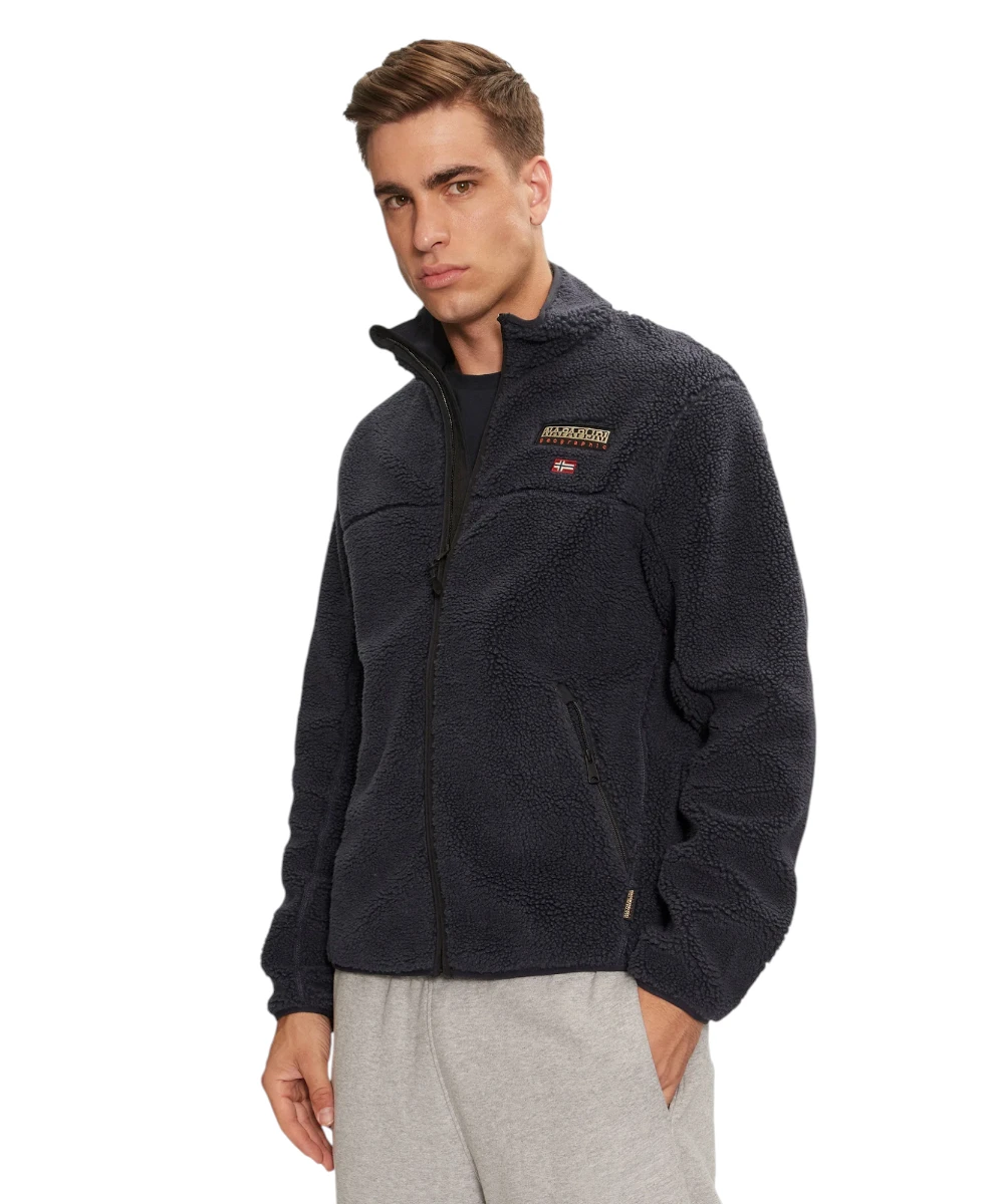 Napapijri - Ανδρική Ζακέτα Fleece T-Tynik fz Regular Fit NP0A4IA9-176 Μπλε Σκούρο