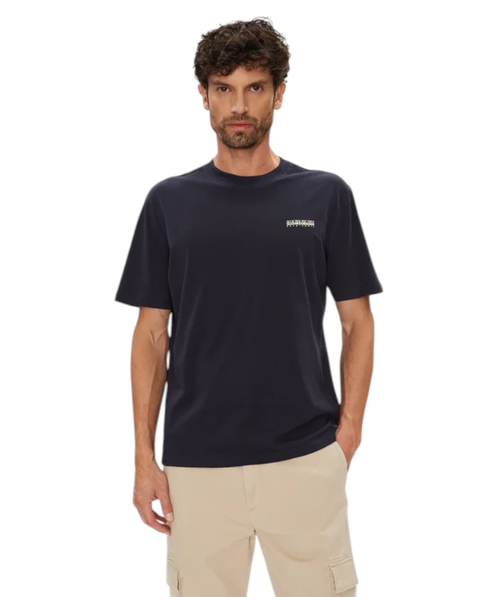 Napapijri - Ανδρικό T-shirt S Smallbox Regular Fit NP0A88TR-176 Μπλε Σκούρο