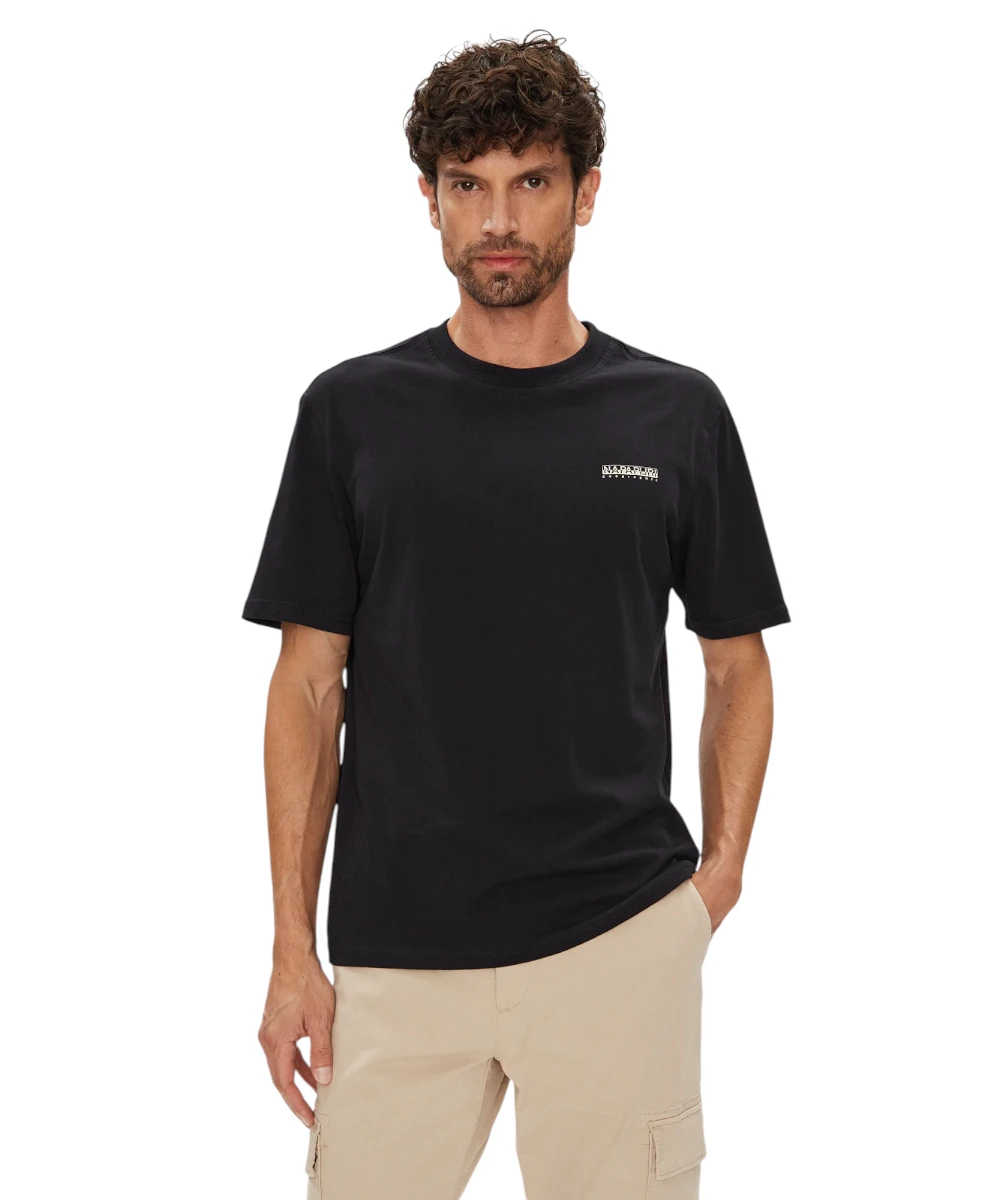 Napapijri - Ανδρικό T-shirt S Smallbox Regular Fit NP0A88TR-941 Μαύρο