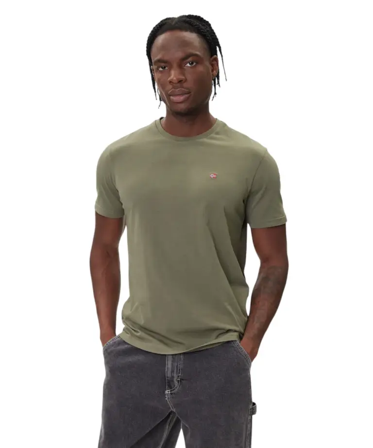 Napapijri - Ανδρικό T-shirt Salis Ss Sum Regular Fit NP0A4H8D-G0A Χακί
