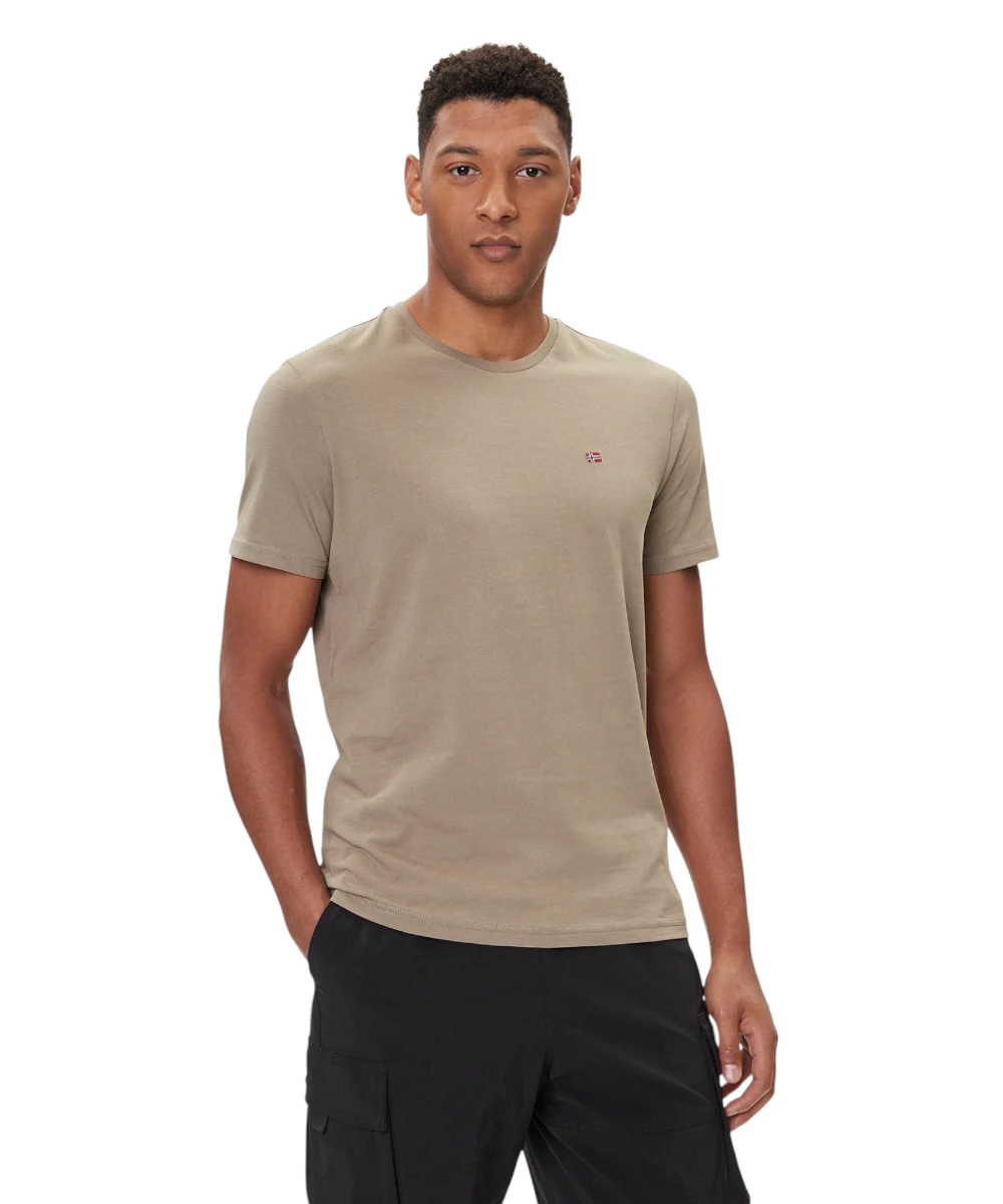 Napapijri - Ανδρικό T-shirt Salis Ss Sum Regular Fit NP0A4H8D-N1T Χακί