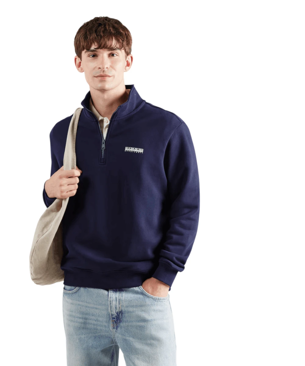 Napapijri - Ανδρικό Φούτερ B Small Box Relaxed Fit NP0A88TO-176 Μπλε Σκούρο