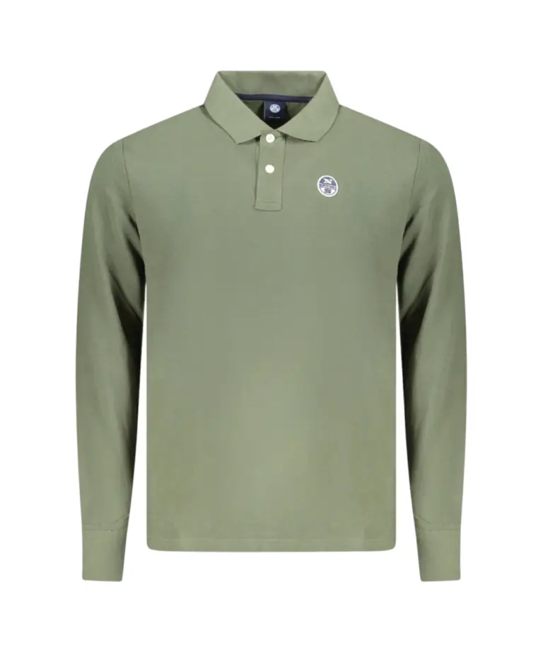 North Sails - Ανδρικό T-shirt Μακρυμάνικο Polo 995021-000-0430 Πράσινο