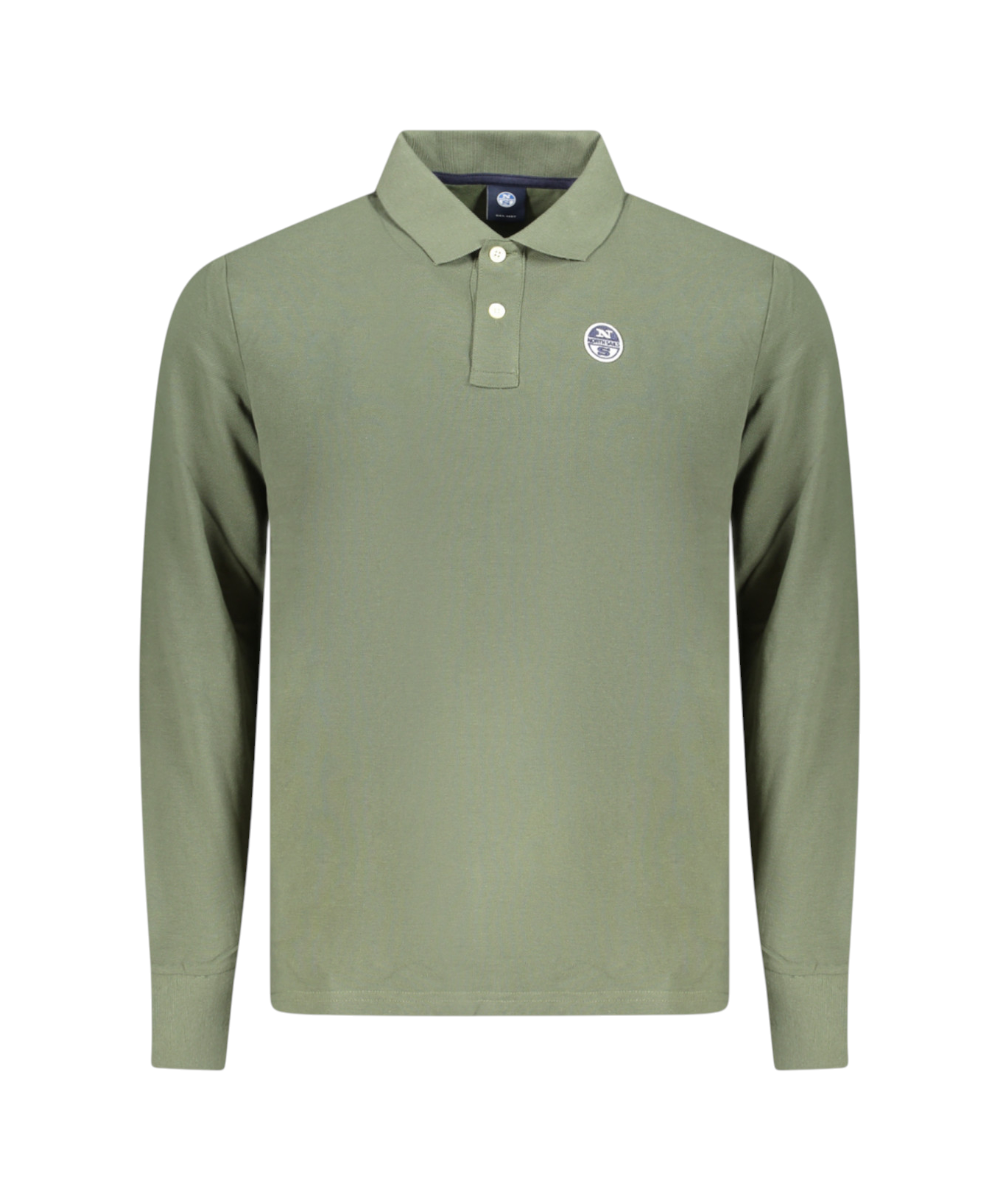 North Sails - Ανδρικό T-shirt Μακρυμάνικο Polo 995021-000-0430 Πράσινο