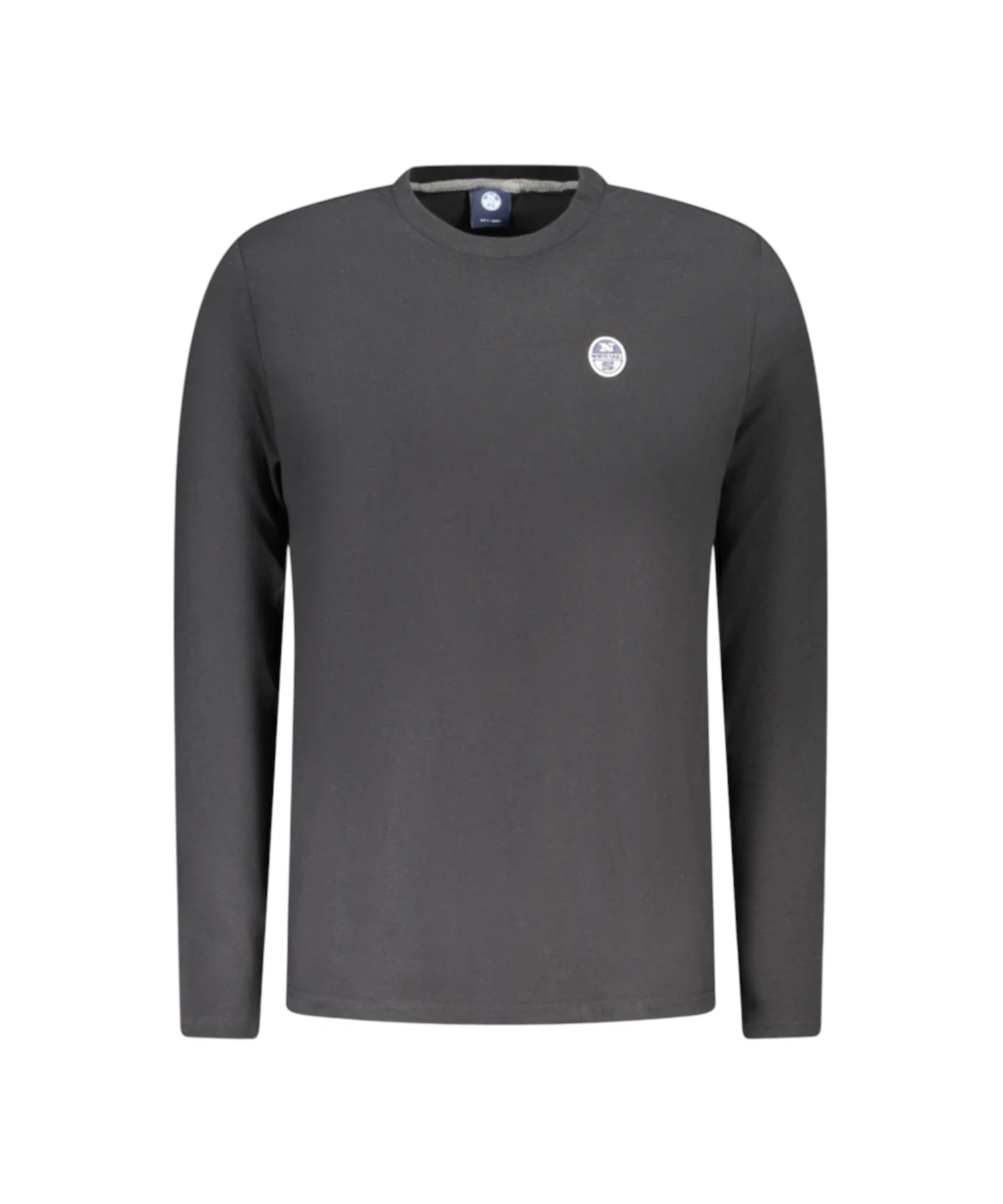 North Sails - Μακρυμάνικη Μπλούζα Regular Fit 996034-000-0999 Μαύρο