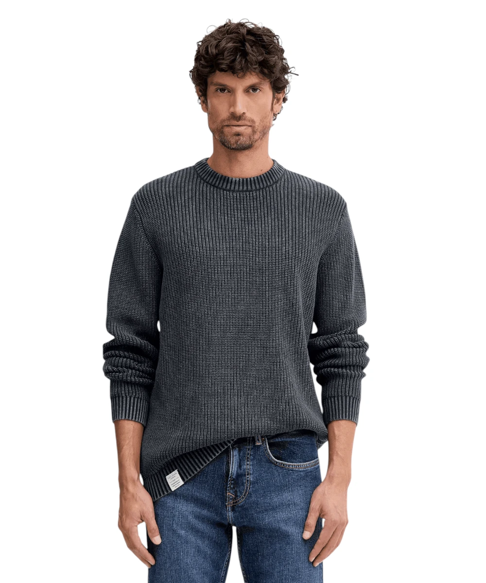 Pepe Jeans - Ανδρικό Πουλόβερ Βαμβακερό Neck Jumper PM7000022-594 Μπλε Σκούρο
