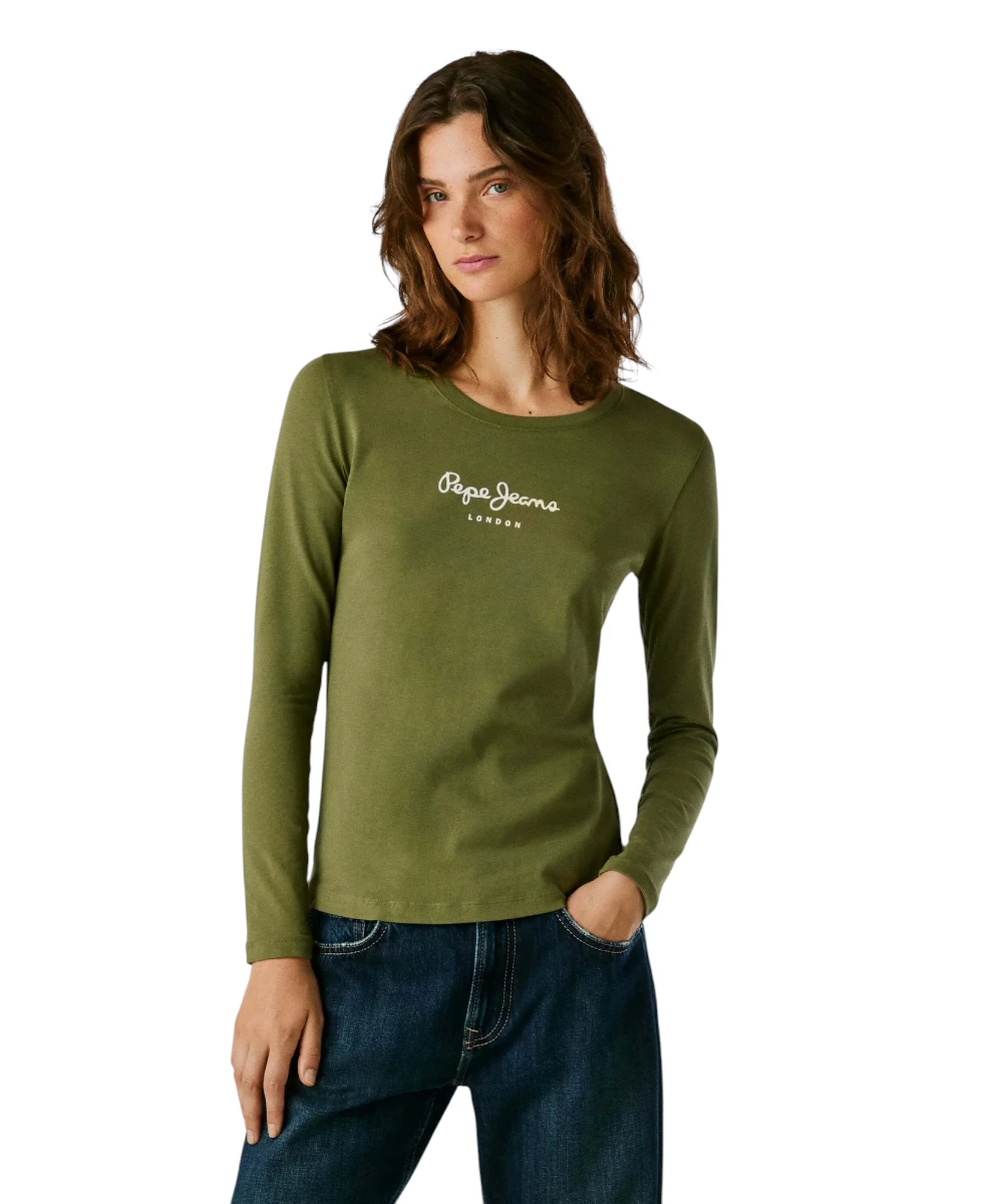 Pepe Jeans - Γυναικεία Μπλούζα Long Sleeve New Virginia Ssn PL505203-765 Πράσινο