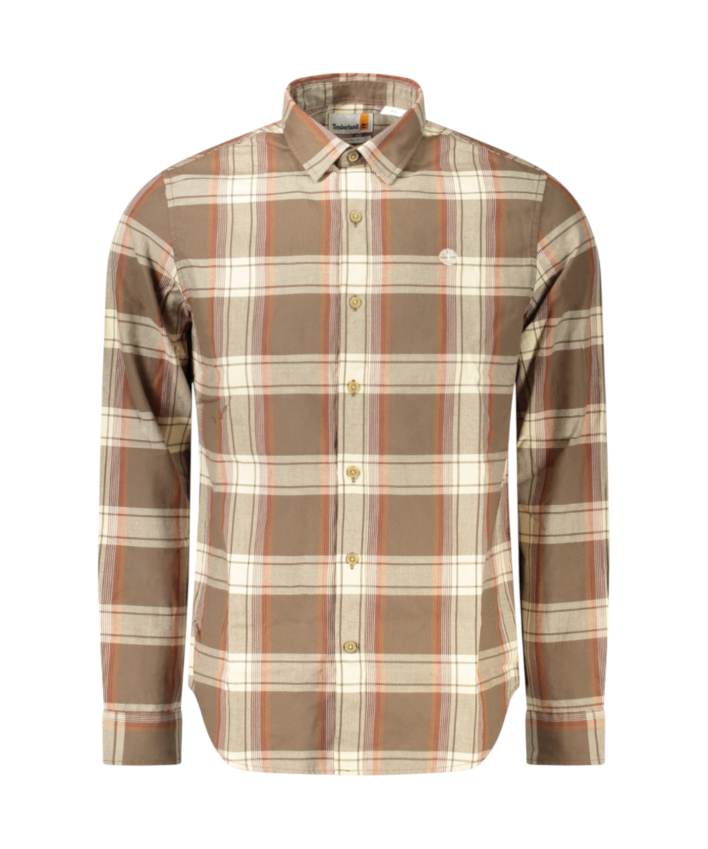 Timberland - Ανδρικό Πουκάμισο Herringbone Flannel Check Shirt TB0A42Y1-BK2 Καφέ