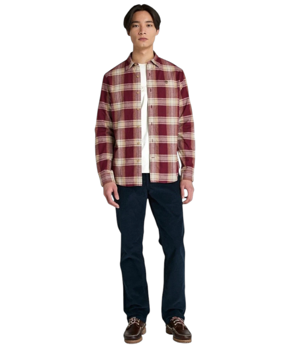 Timberland - Ανδρικό Πουκάμισο Herringbone Flannel Check Shirt TB0A42Y1-EYS Κόκκινο