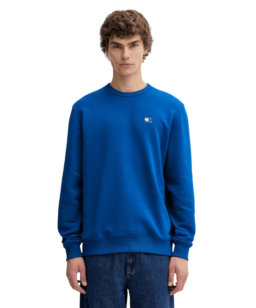 Tommy Hilfiger - Ανδρική Μπλούζα Φούτερ Reg Badge Crew Ext DM0DM20660-0GZ Μπλε