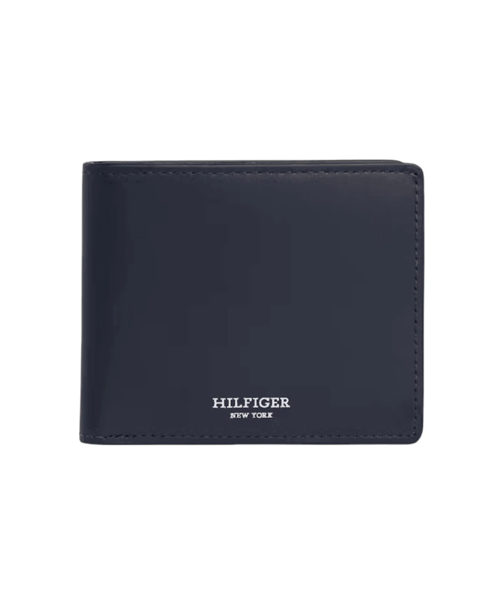 Tommy Hilfiger - Ανδρικό Πορτοφόλι Th Prep Classics Leather Credit Card Wallet AM0AM11865-DW6 Μπλε Σκούρο