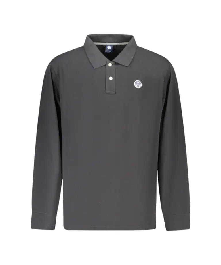North Sails - Ανδρικό T-shirt Μακρυμάνικο Polo 995021-000-0999 Μαύρο
