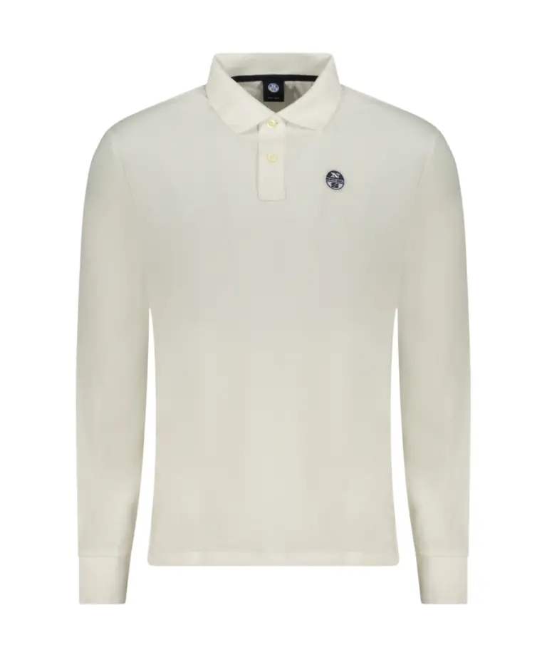 North Sails - Ανδρικό T-shirt Μακρυμάνικο Polo 995021-000-0105 Λευκό