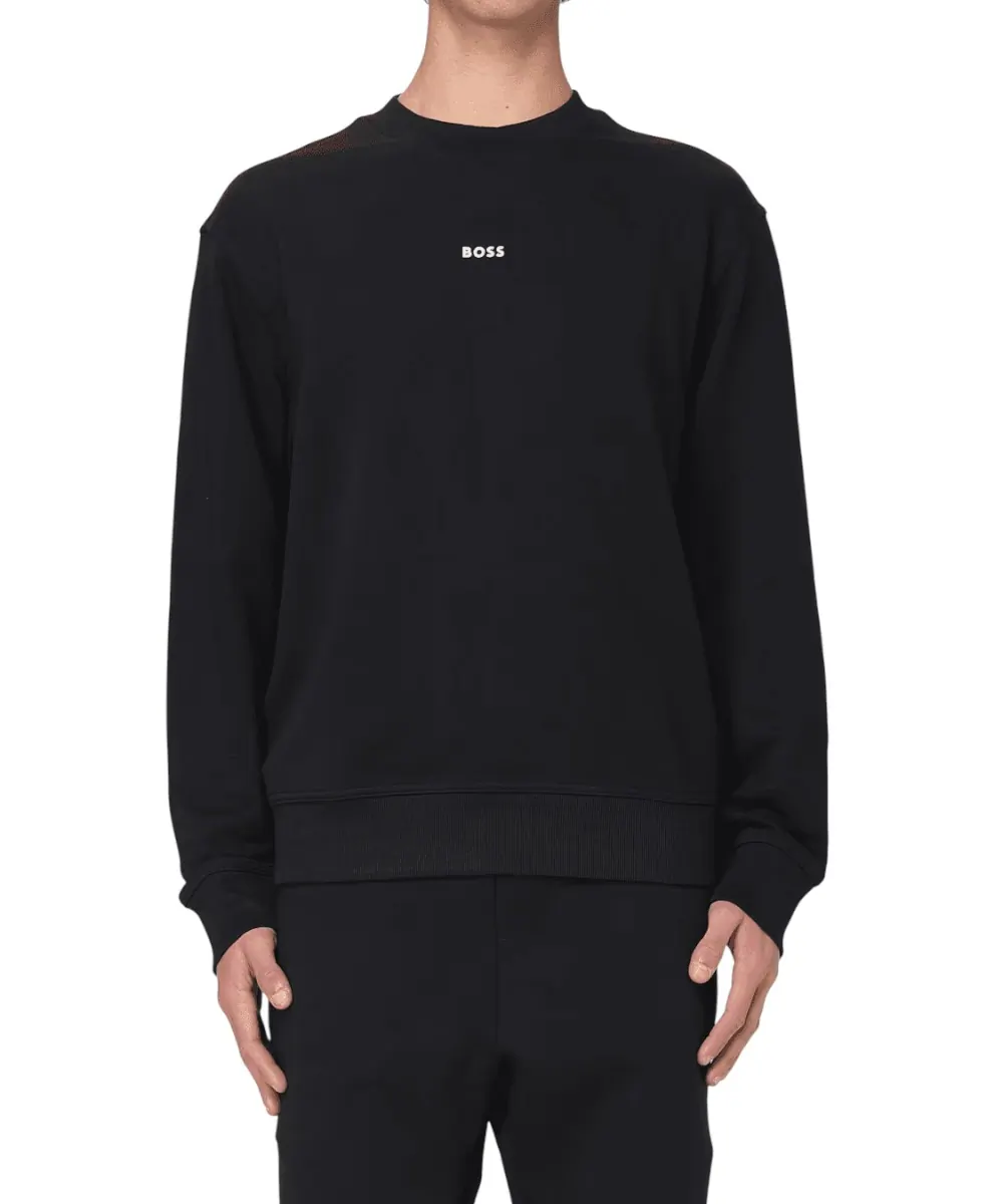 Hugo Boss - Ανδρικό Φούτερ Sweaters WeSmallcrew 50514541-001 Μαύρο