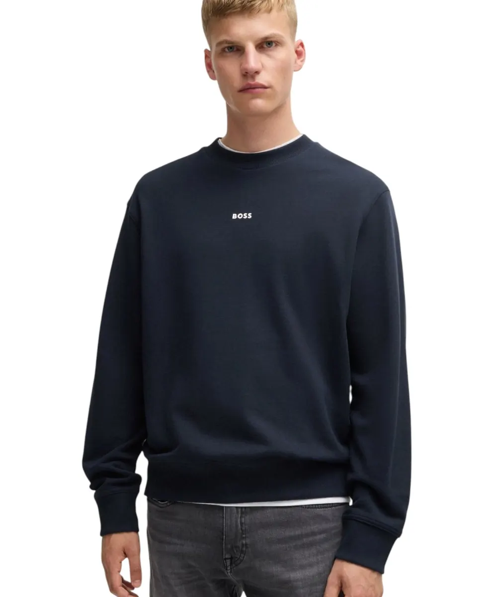 Boss - Ανδρικό Φούτερ Sweaters WeSmallcrew 50514541-404 Μπλε