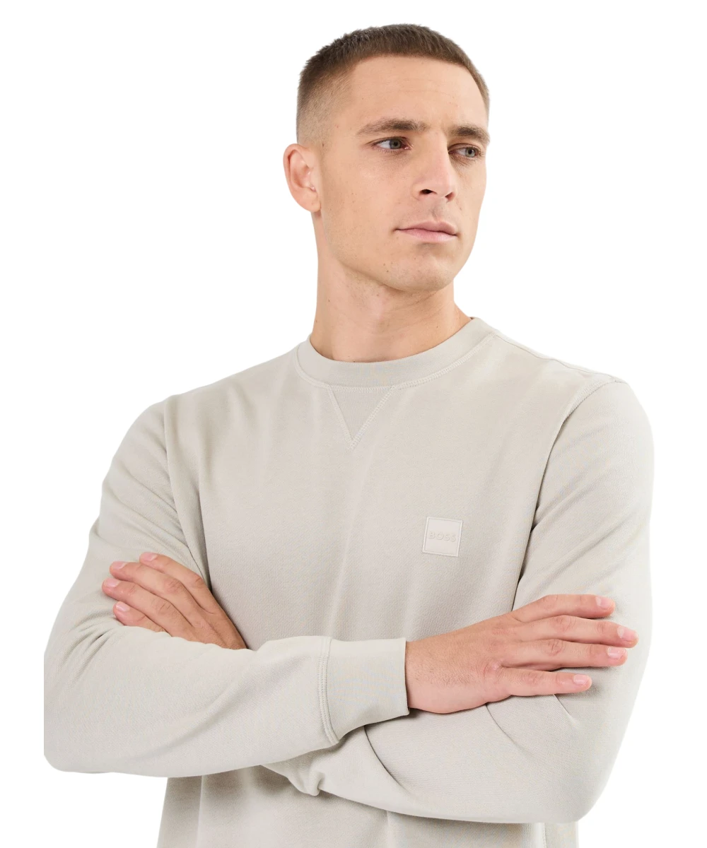 Hugo Boss - Ανδρικό Φούτερ Westart Cotton Terry 50509323-271 Μπεζ