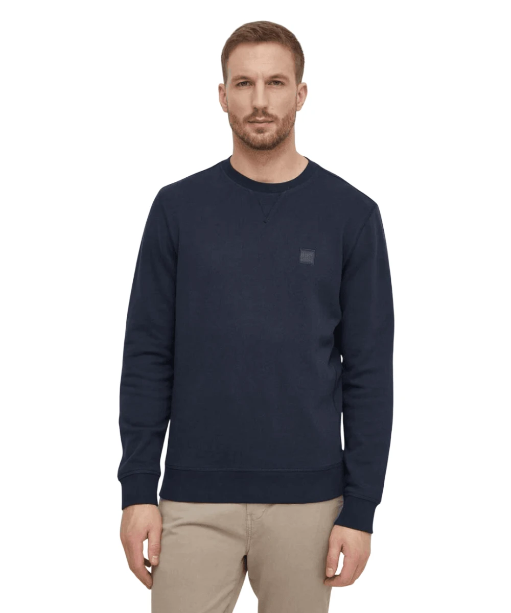 Hugo Boss - Ανδρικό Φούτερ Westart Cotton Terry 50509323-404 Μπλε Σκούρο
