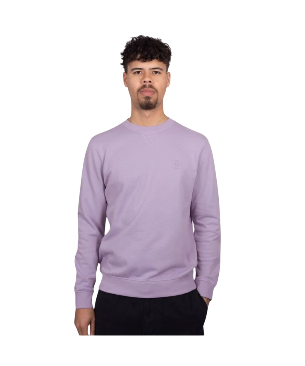 Hugo Boss - Ανδρικό Φούτερ Westart Cotton Terry 50509323-549 Μωβ Ανοιχτό