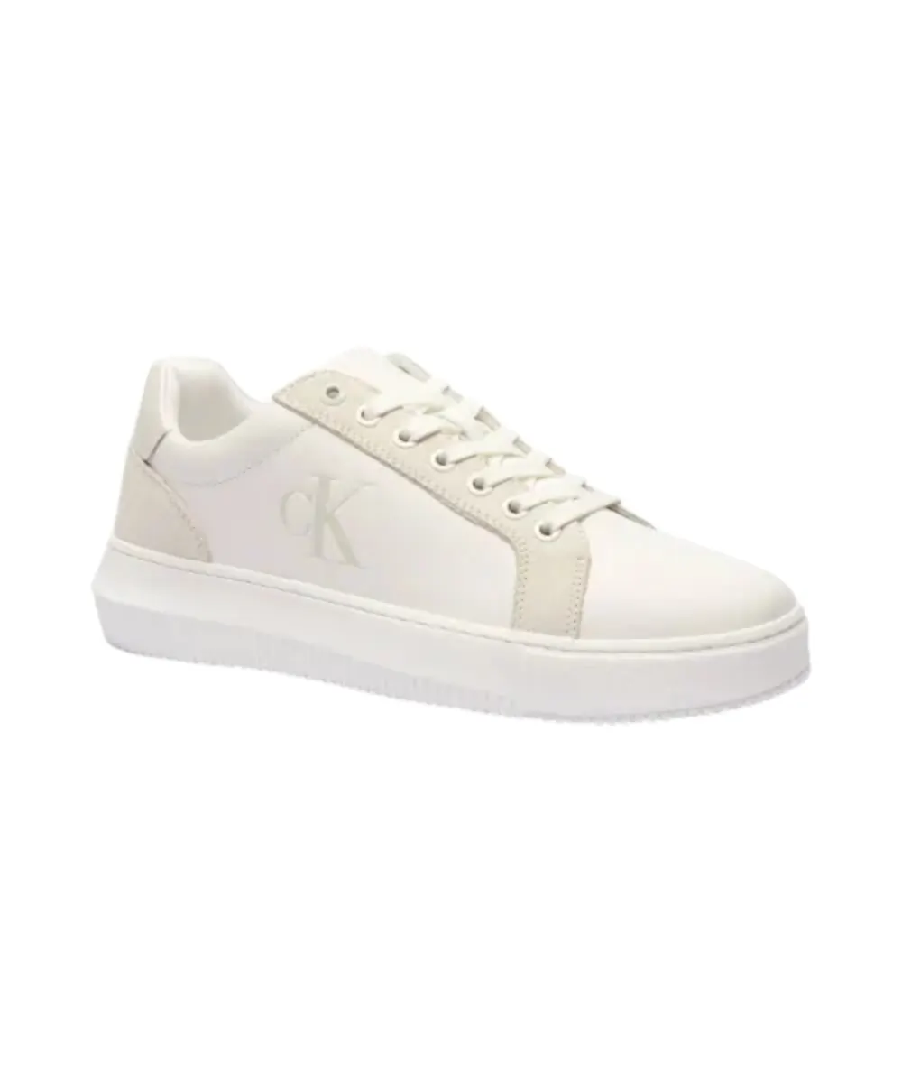 Calvin Klein - Cupsole Mono Lth Ανδρικά Chunky Sneakers YM0YM01123-0LG Λευκό