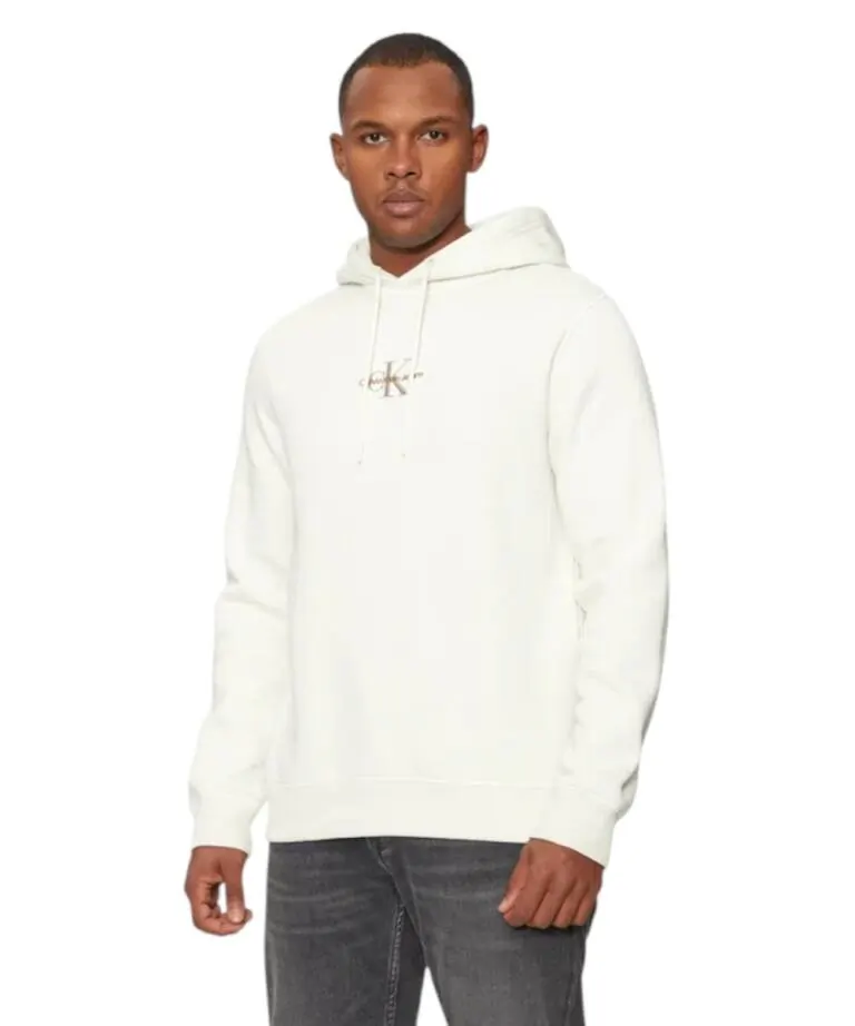 Calvin Klein - Fleece Monogram Φούτερ J30J325629-YBI Εκρού
