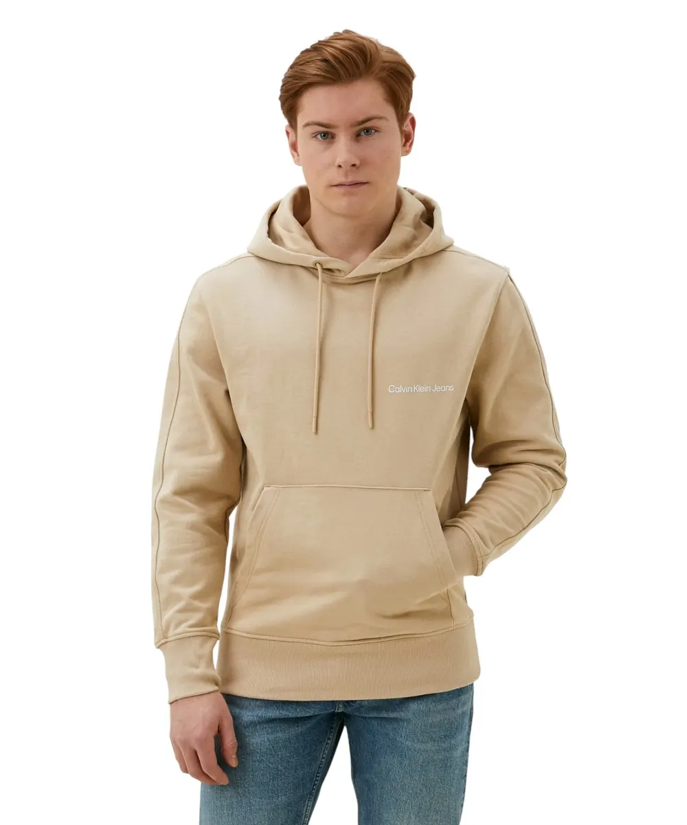 Calvin Klein - Institutional Ανδρικό Φούτερ Regular Fit J30J324620-AAT Μπεζ