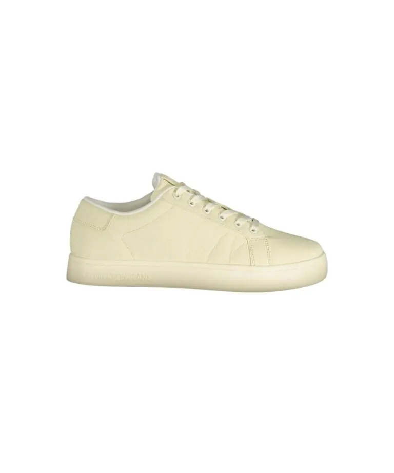 Calvin Klein - Ανδρικά Sneakers Δερμάτινα YM0YM01163-YBJ Εκρού