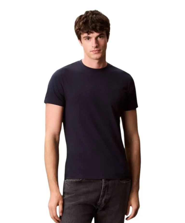 Calvin Klein - Ανδρικό T-shirt Classic Monogram Tee Regular Fit LV04RD254G-CEF Μπλε Σκούρο