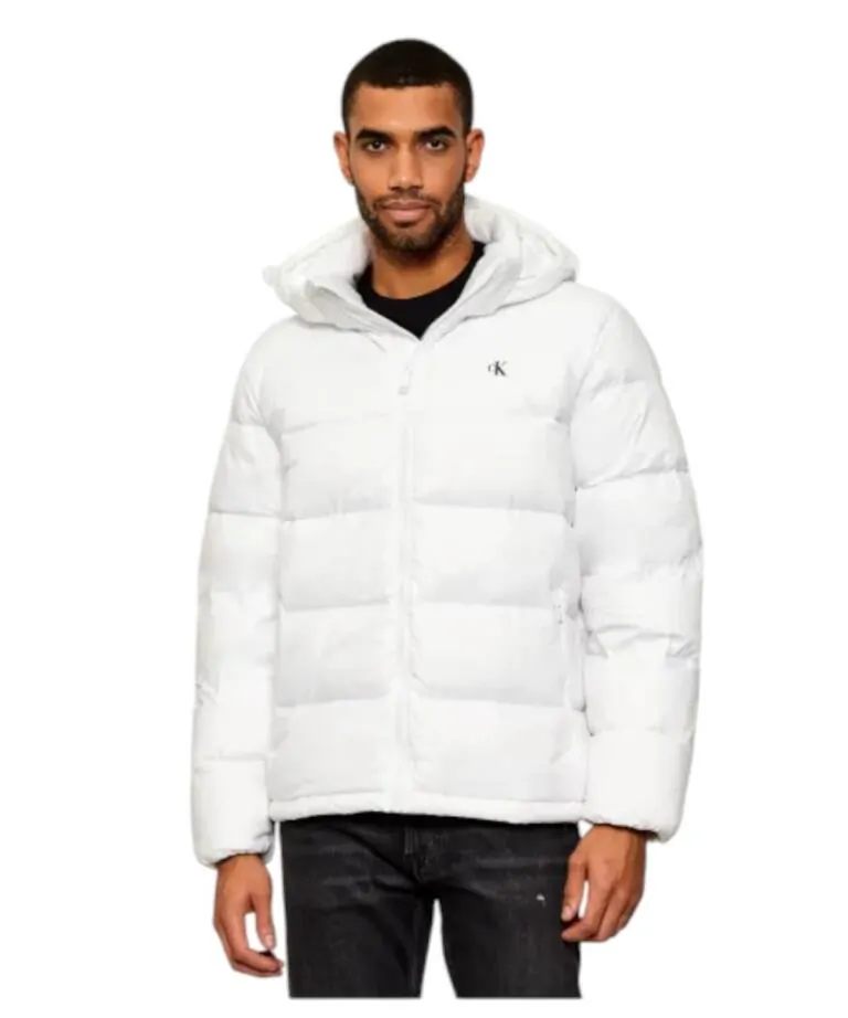 Calvin Klein - Ανδρικό Αδιάβροχο Χειμωνιάτικο Μπουφάν Super Lightweight Nylon Zip Off Hoo LV04RC518G-YAF Λευκό