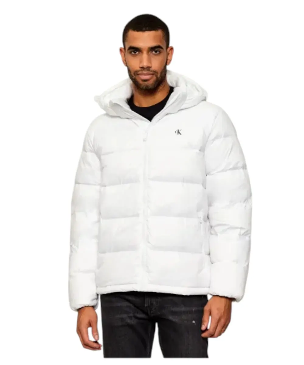 Calvin Klein - Ανδρικό Αδιάβροχο Χειμωνιάτικο Μπουφάν Super Lightweight Nylon Zip Off Hoo LV04RC518G-YAF Λευκό