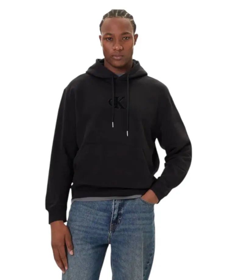 Calvin Klein - Ανδρικό Φούτερ με Κουκούλα Logo Hoodie Regular Fit LV04RD250G-UB1 Μαύρο