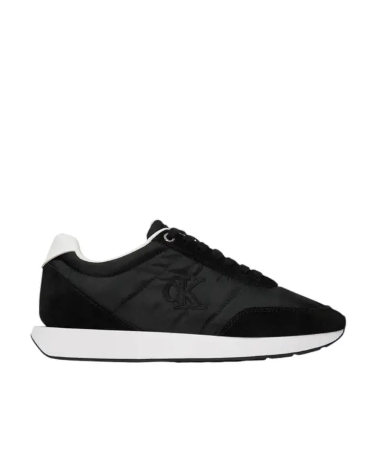 Calvin Klein - Γυναικεία Sneakers Retro Runner Lace Up Nylon Mgn YW0YW01990-0GM Μαύρο