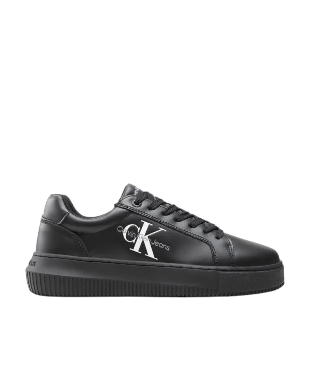 Calvin Klein - Γυναικεία Δερμάτινα Sneakers Chunky Cupsole Mono Wn YW0YW00823-0GT Μαύρο