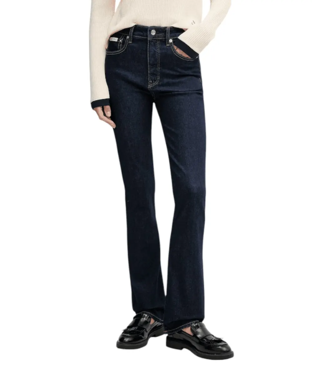 Calvin Klein - Γυναικείο Παντελόνι Jean Ck Skinny Boot LV047D732G-N8D Μπλε Σκούρο