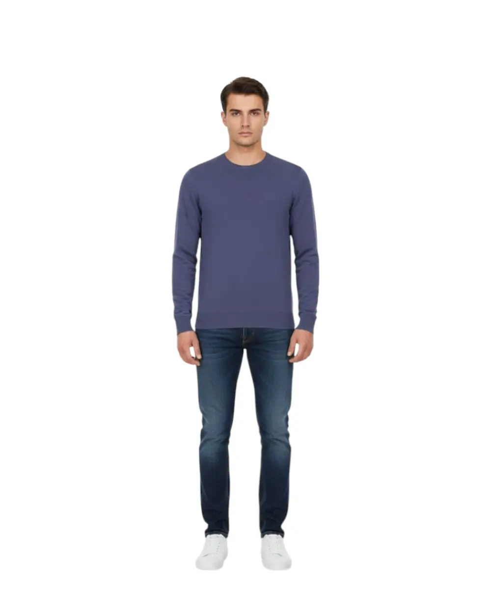 Cavalli Class - Ανδρικό Πουλόβερ Crewneck TXM60AMAC01-04926 Μπλε