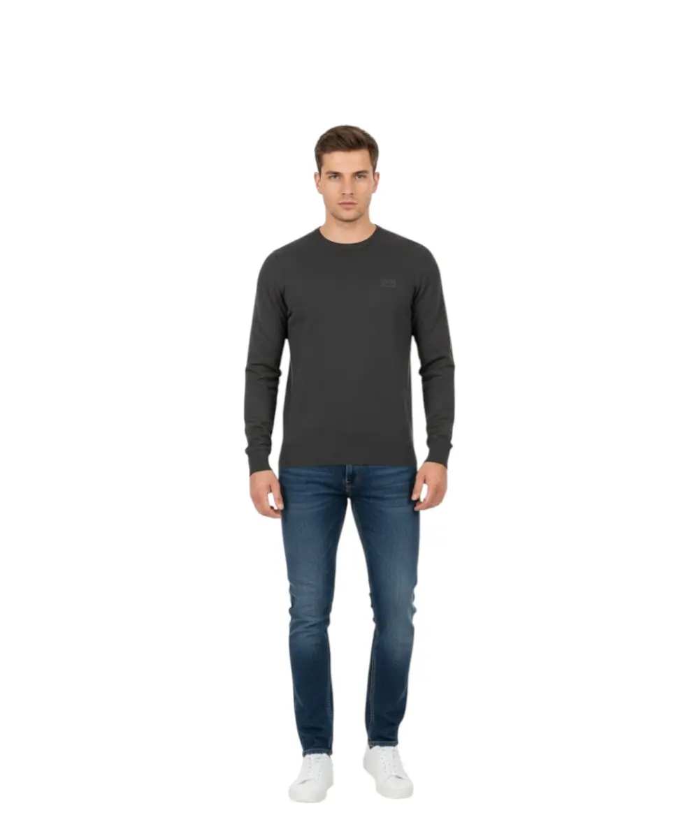Cavalli Class - Ανδρικό Πουλόβερ Crewneck TXM60AMAC01-0551 Μαύρο