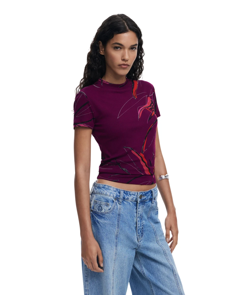 Desigual - Γυναικεία Μπλούζα Lala Regular Fit 25WWTK16-3161 Μωβ