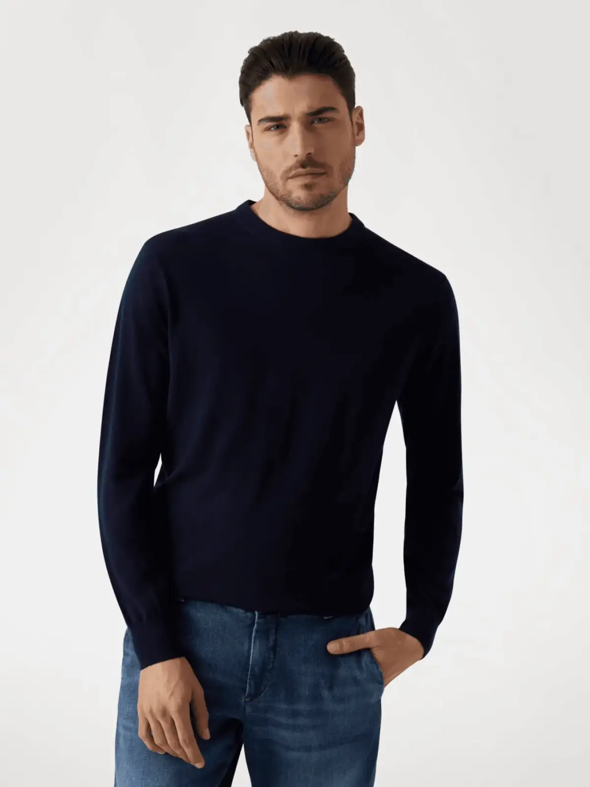 Guess - Ανδρικό Πουλόβερ Regular Fit M5RR36Z3LZ0-G7V2 Μπλε Σκούρο