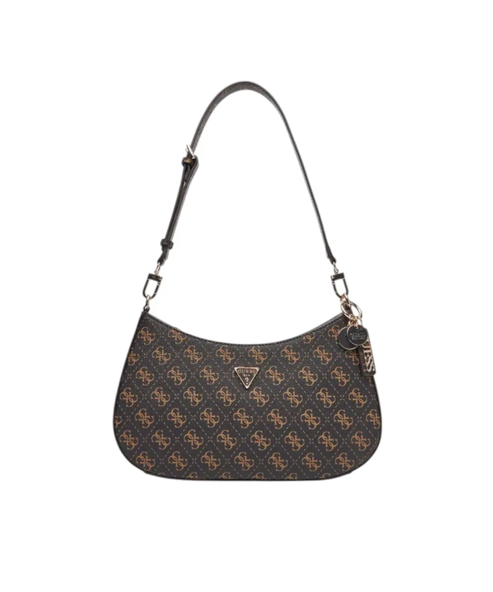 Guess - Γυναικεία Τσάντα Ώμου Noelle II HWQG9672180-BROW Καφέ