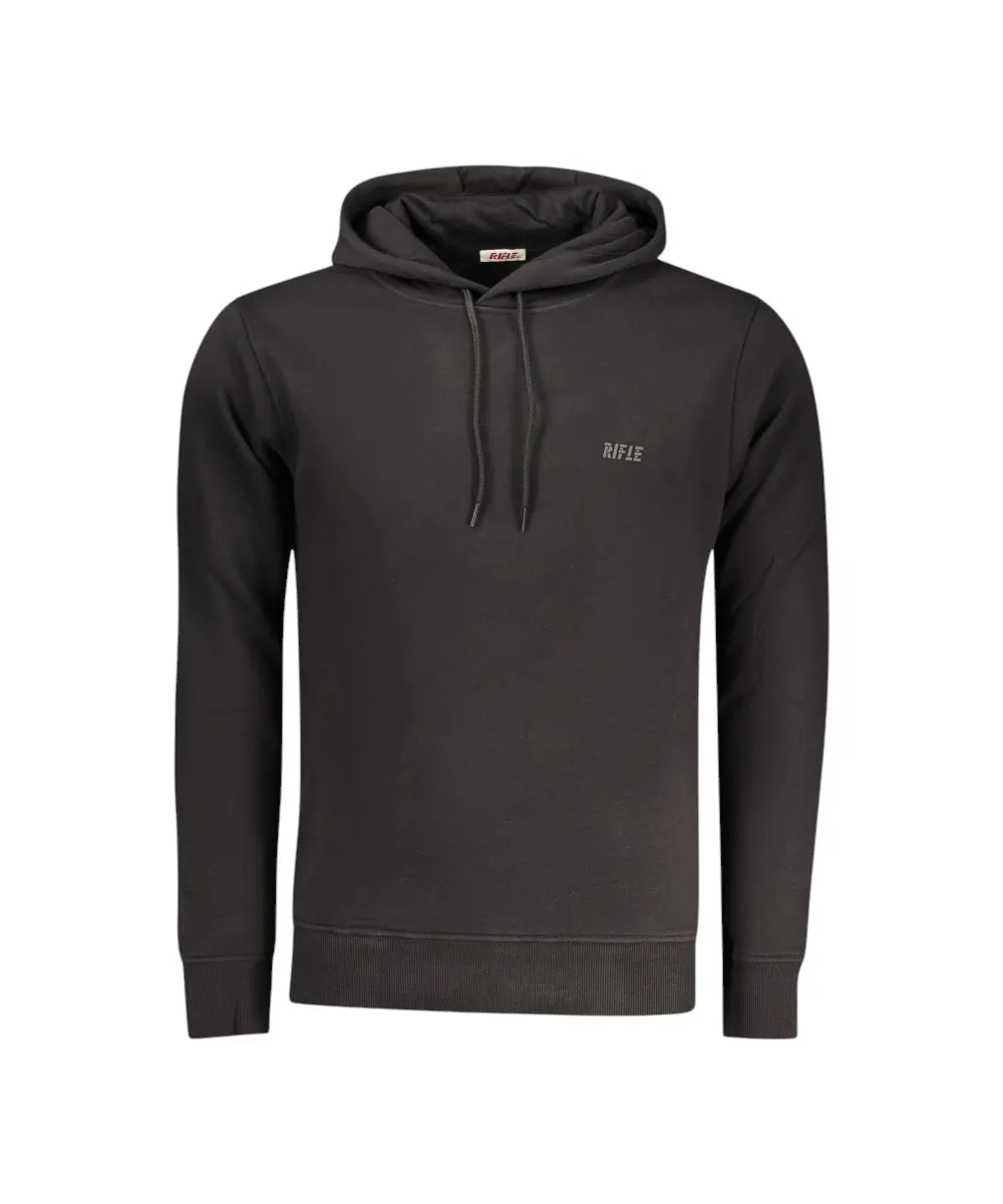 Rifle Jeans - Ανδρική Μπλούζα Φούτερ Regular Fit RFF017-NERO Μαύρο