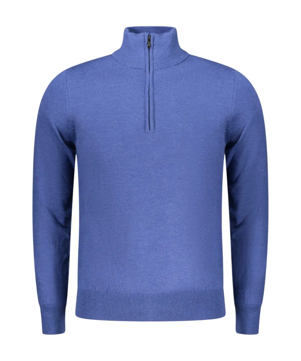 Rifle Jeans - Ανδρικό Πουλόβερ Half Zip Regular Fit RFTR072-DENIM Μπλε