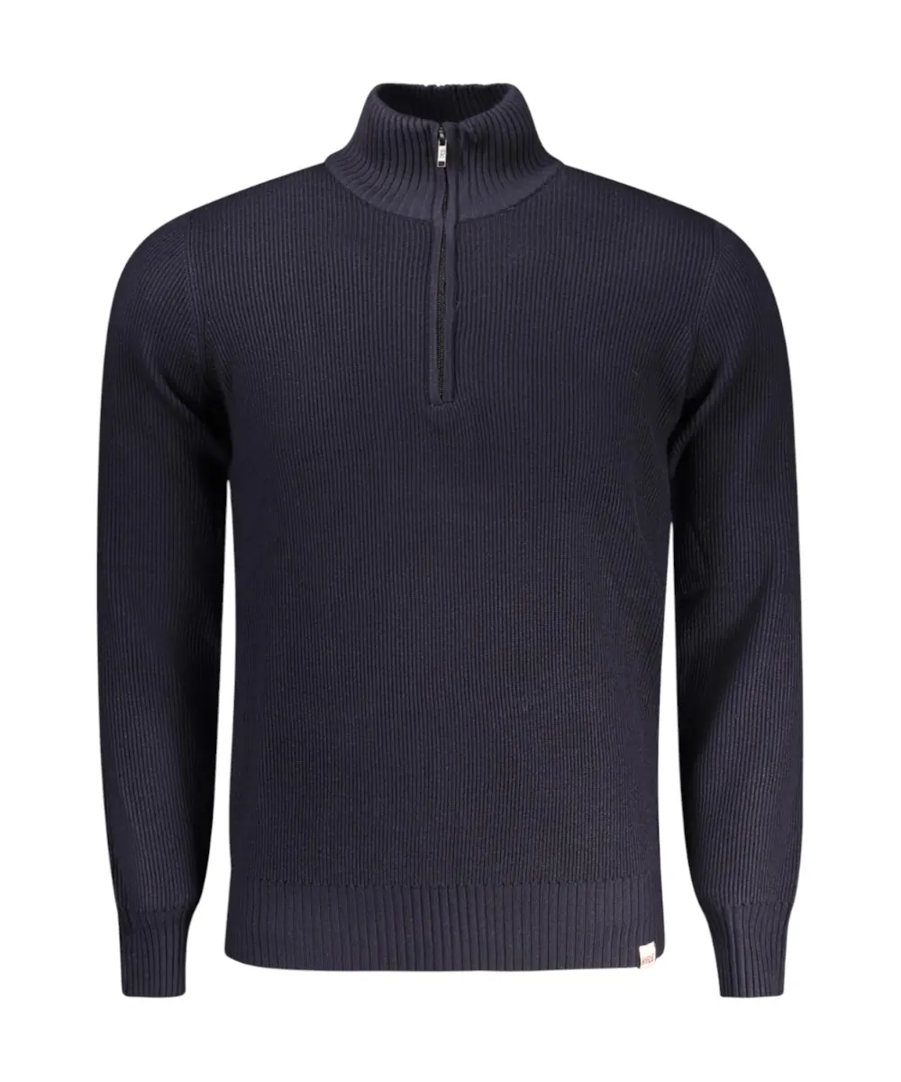 Rifle Jeans - Ανδρικό Πουλόβερ Half Zip Regular Fit RFTR436-BLU Μπλε Σκούρο